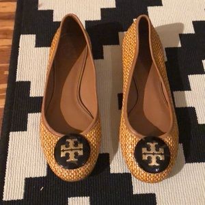 Tory Burch 8.5 wicker flats. Never worn!